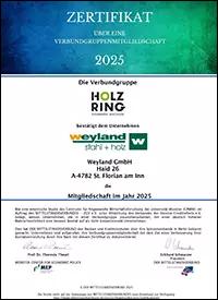 Holzring Zertifikat